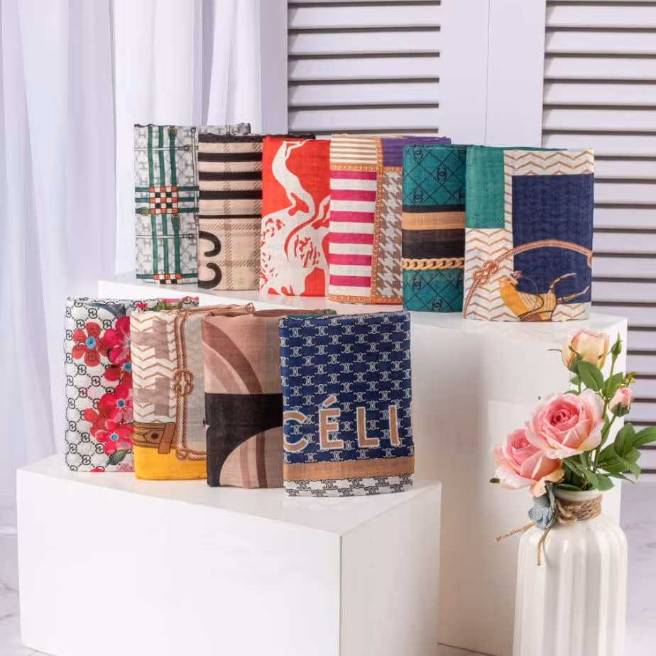 شال طرحدار نخی