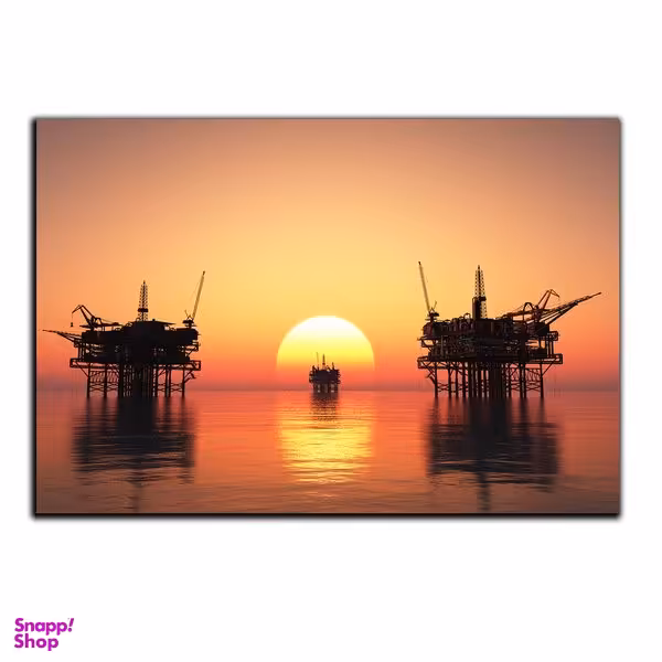 تابلو شاسی بکلیت طرح منظره غروب آفتاب سکوی نفتی مدل SH-S1203