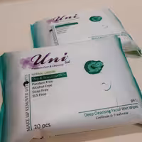 دستمال مرطوب آرایشی یونی لِد-پوست خشک و حساس- 20 برگی