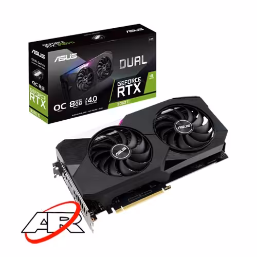 کارت گرافیک ایسوس مدل DUAL RTX 3060 Ti 8GB V2 OC
