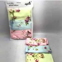 پک سه عددی دستمال حوله ای نانو رنگ صورتی آبی و لیمویی