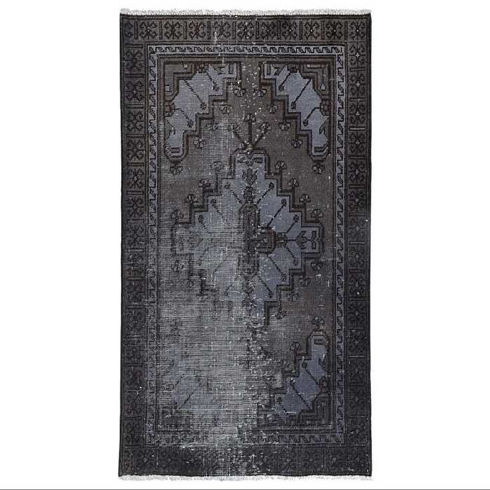 فرش دستبافت رنگ شده یک و نیم متری طرح وینتج کد 4251 (فروش چکی 6 ماهه با کد تخفیف farshgereh)