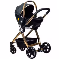 کالسکه کریر کیکابو گلد کریکات شو مدل الوور با گرم کن پای کالسکه و ساک لوازم نوزادی    kikkaboo ALLURE / GOLD