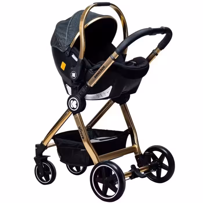 کالسکه کریر کیکابو گلد کریکات شو مدل الوور با گرم کن پای کالسکه و ساک لوازم نوزادی    kikkaboo ALLURE / GOLD