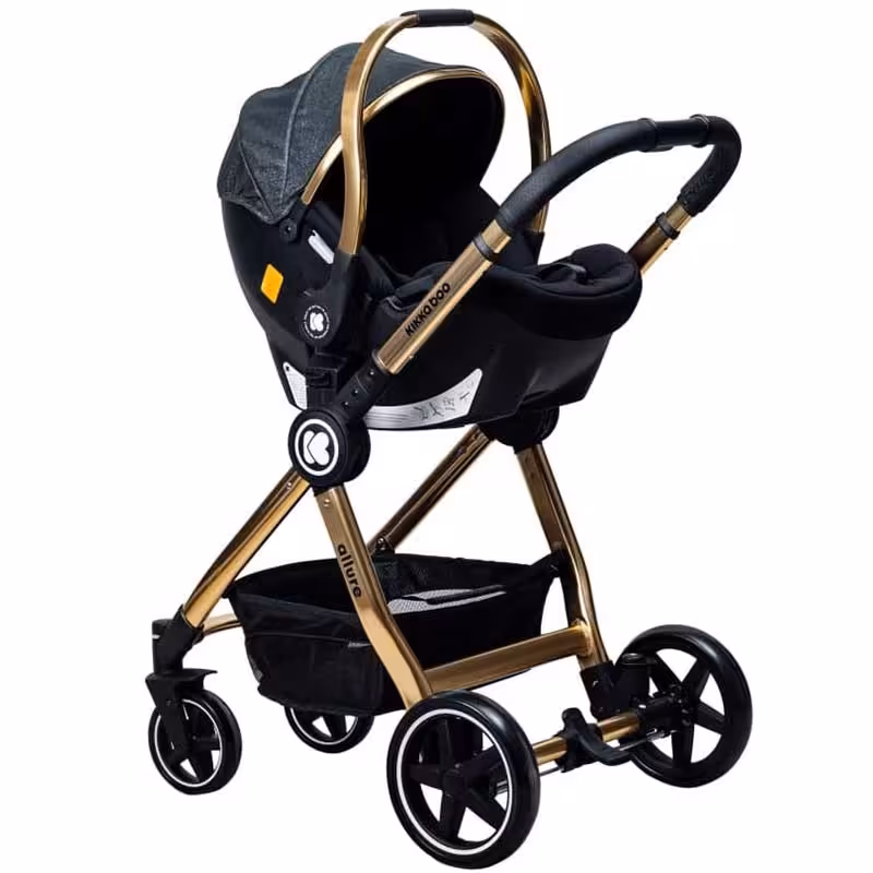 کالسکه کریر کیکابو گلد کریکات شو مدل الوور با گرم کن پای کالسکه و ساک لوازم نوزادی    kikkaboo ALLURE / GOLD