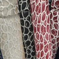 پارچه دانتل و تور سرمه دوزی شده