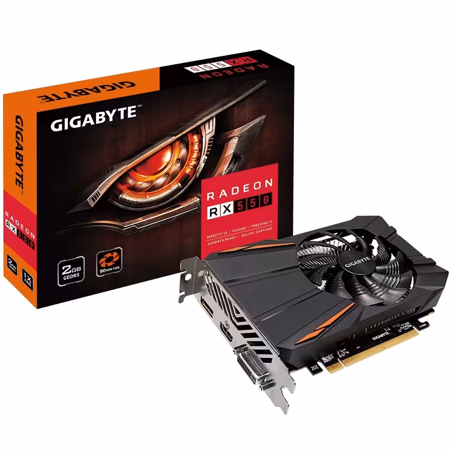 کارت گرافیک گیگابایت مدل آر ایکس 550 گیمینگ با ظرفیت 2 گیگابایت