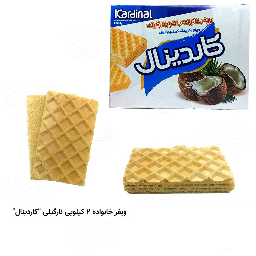 ویفر خانواده نارگیلی 2 کیلوگرمی 3 جعبه