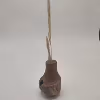 گلدان چوبی. خراطی شده با حالت جنگلی. پوشش روغن گیاهی اوزمو