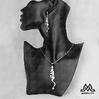 پلاک گردنبند و گوشواره اسم تبسم جنس استیل مرغوب رنگ ثابت ضد حساسیت و کم وزن 