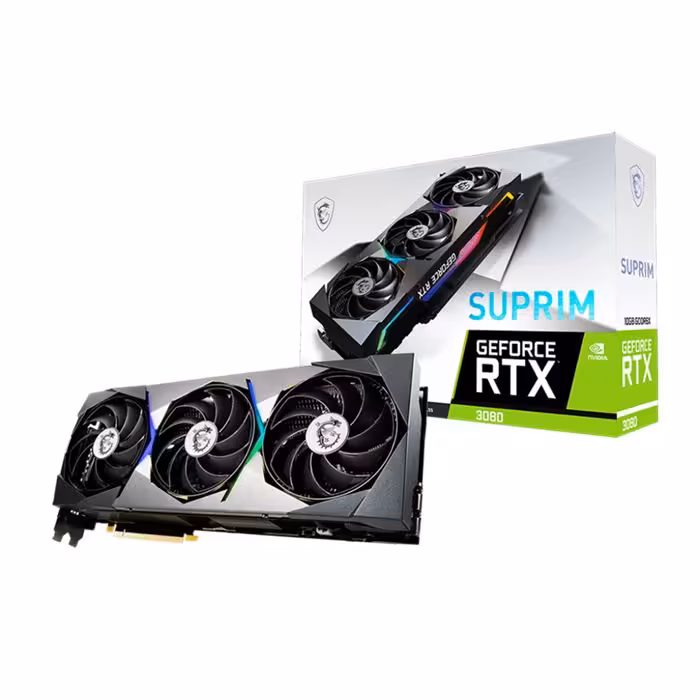 کارت گرافیک ام اس آی GeForce RTX 3080 SUPRIM 10G LHR