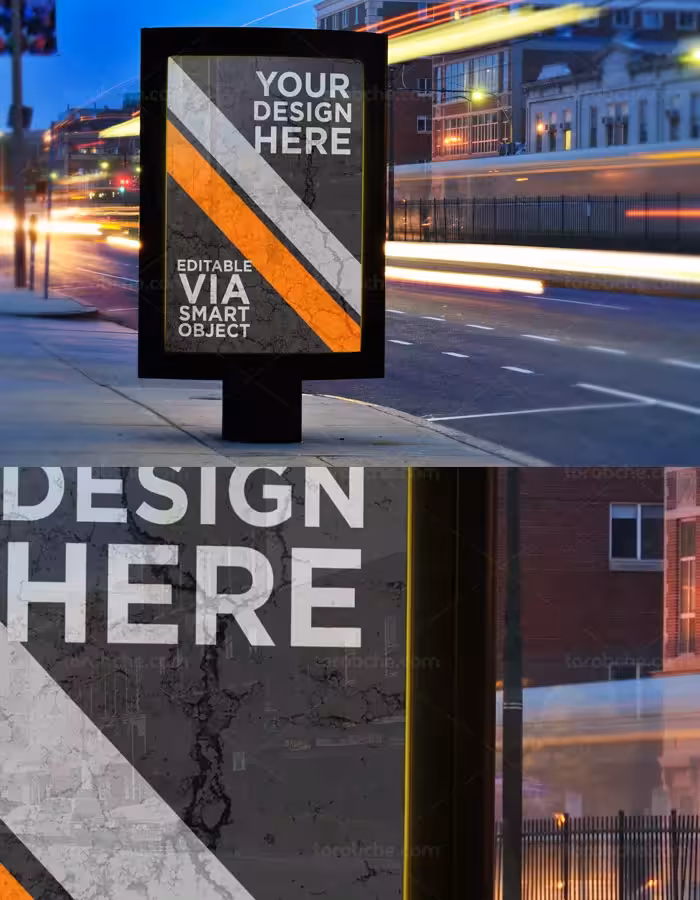 طرح لایه باز موکاپ بنر تبلیغاتی ایستاده - گرافیک با طعم تربچه