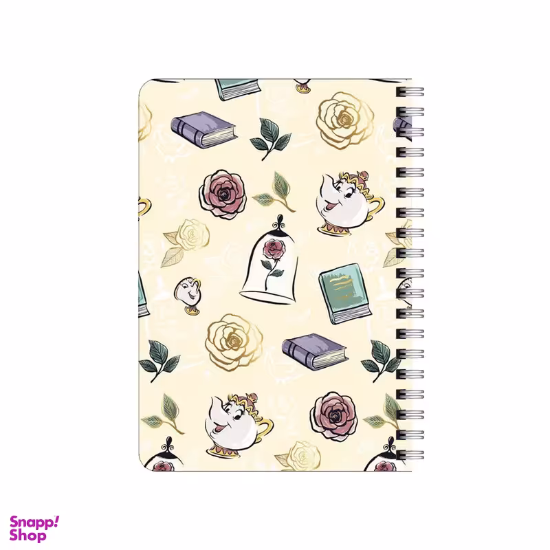 دفترچه یادداشت ۸۰ برگ بامبیلیپ مدل چوبی طرح پترن دیو و دلبر کد 5071640