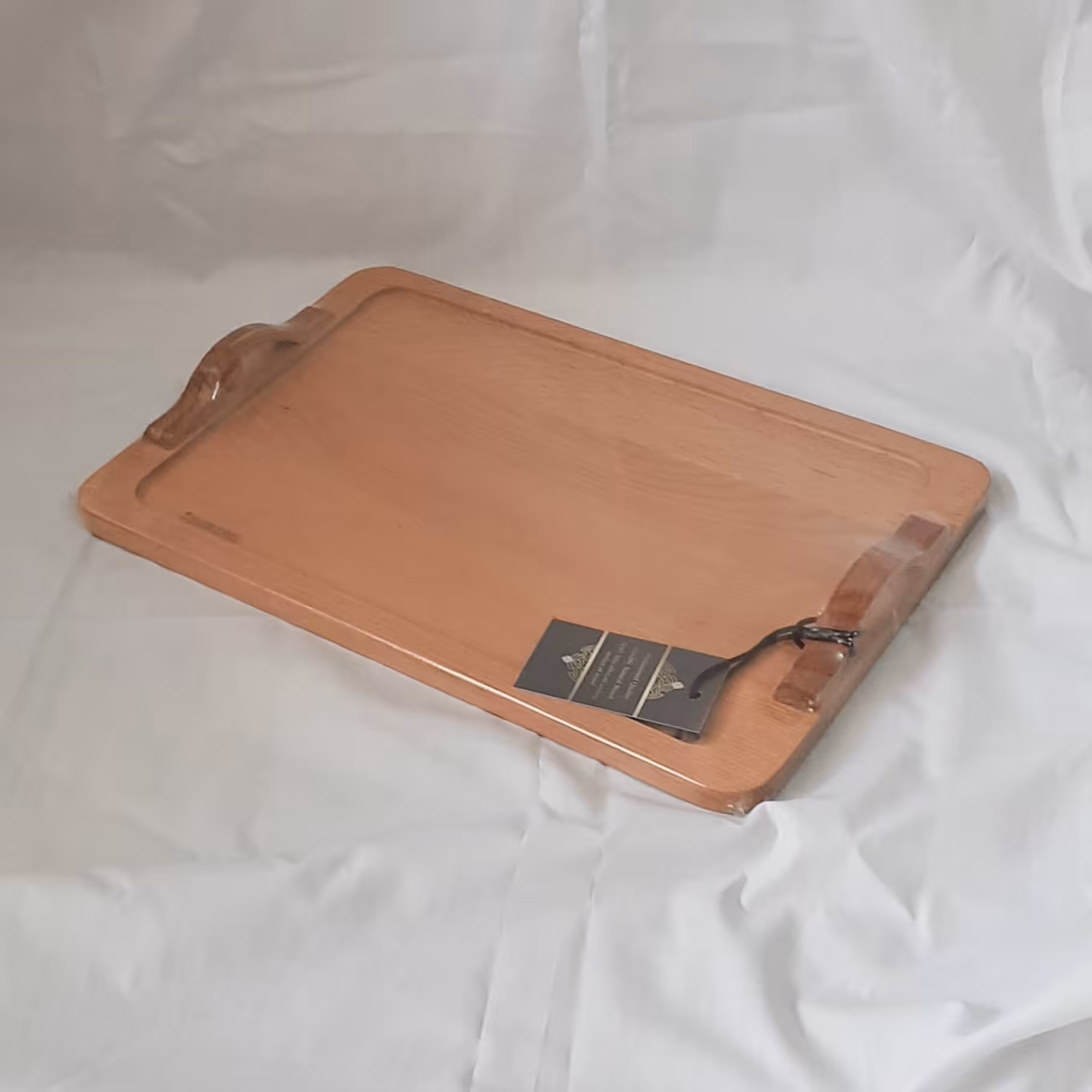 سینی چوبی کلاسیک با دسته چوبی،بزرگ