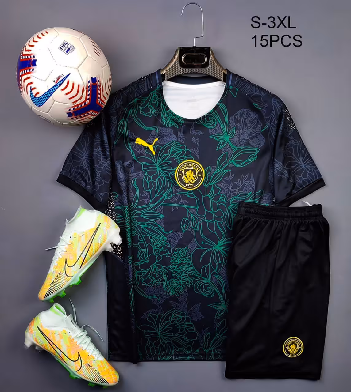 کیت منچسترسیتی کانسپت فلاور (پیراهن شورت) ورژن هواداری