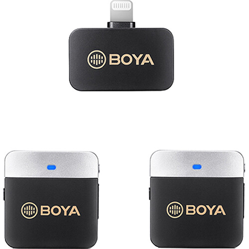 میکروفون بویا مدل BOYA BY-M1V6 2-Person Wireless Microphone System with Lightning Connector for iOS Devices