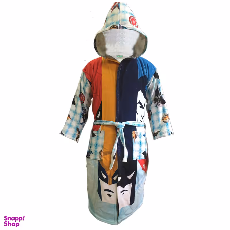 حوله پالتویی کودک آتنا مدل بتمن سوپرمن سایز 80 سانتی‌متر