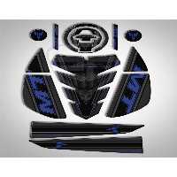 محافظ باک و برچسب YAMAHA MT 25 2020 2021 مجموعه کامل آبی Redline Grafik