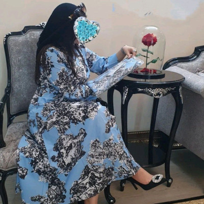 پیراهن مهمانی زنانه فلور وارداتی مدل پیراهن مانتویی zara