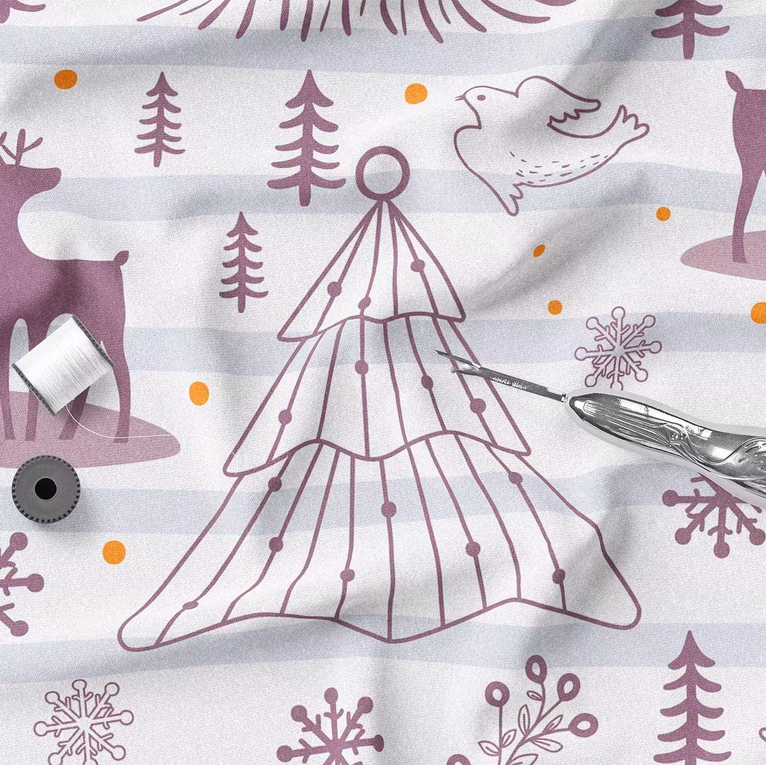 پارچه روبالشی مخمل پارچه باما طرح  درخت   کد 5011538