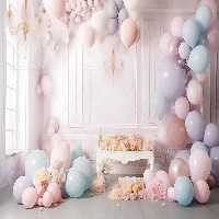 بک دراپ عکاسی با بادکنک و گل | گرافیک با طعم تربچه