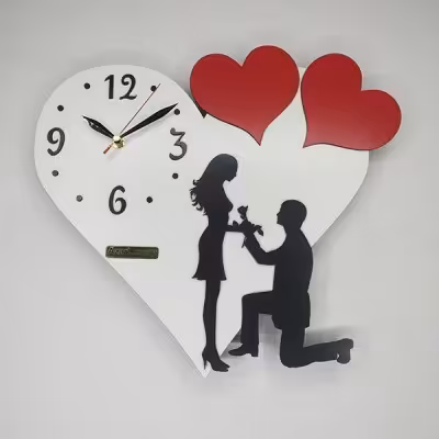 ساعت دیواری آذرلاکچری طرح عاشقانه کد lov01