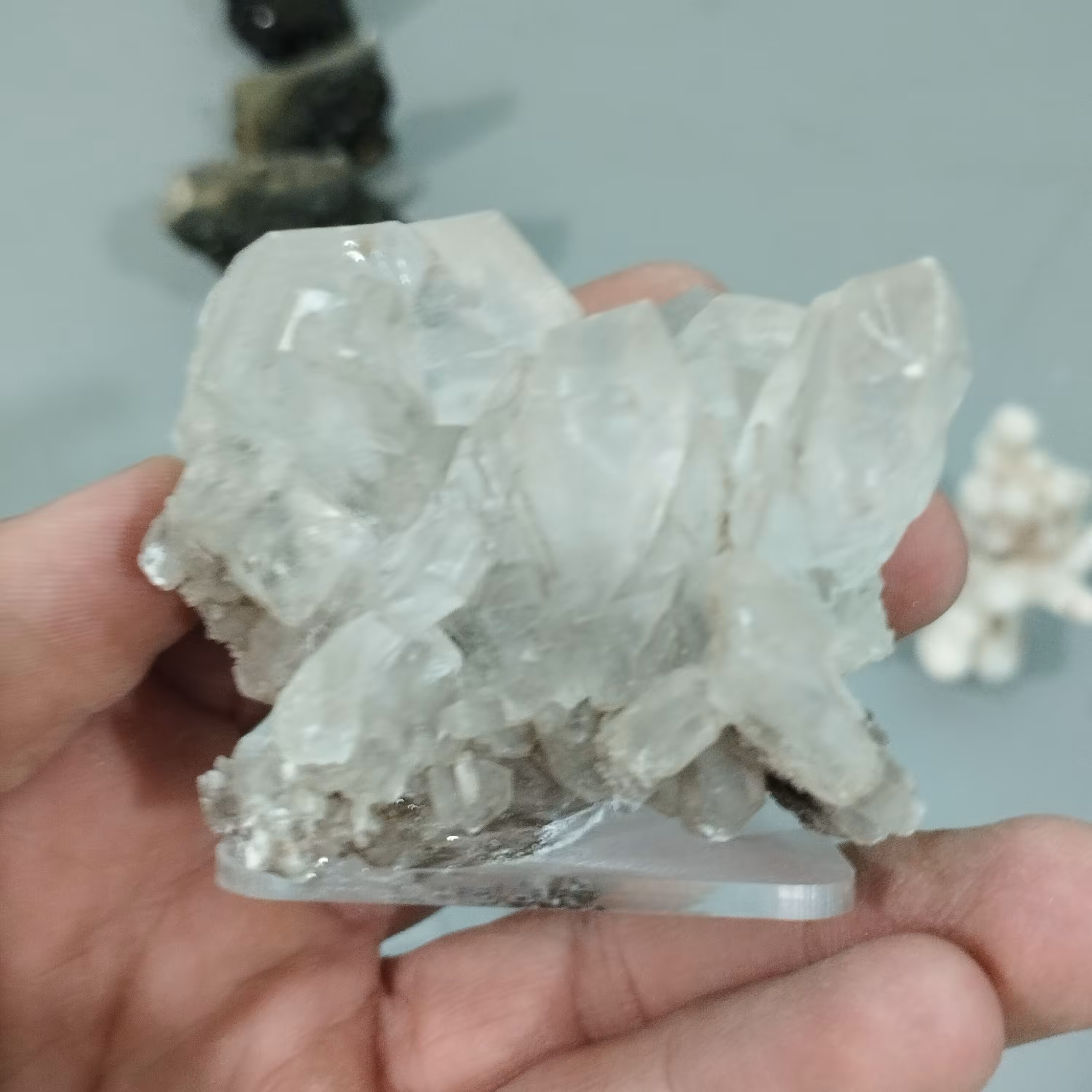 کلکسیونی ژیپس قد 5سانتیمتر پهنا 7سانتیمتر  پایه دار