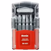 مجموعه 6 عددی سر پیچ گوشتی یک سر چهارسو یک سر دو سو 65 میلی متر مات رونیکس مدل RH-5431