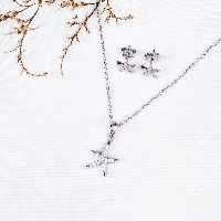 نیمست ستاره ای نقره ایتالیا925 کد 11782