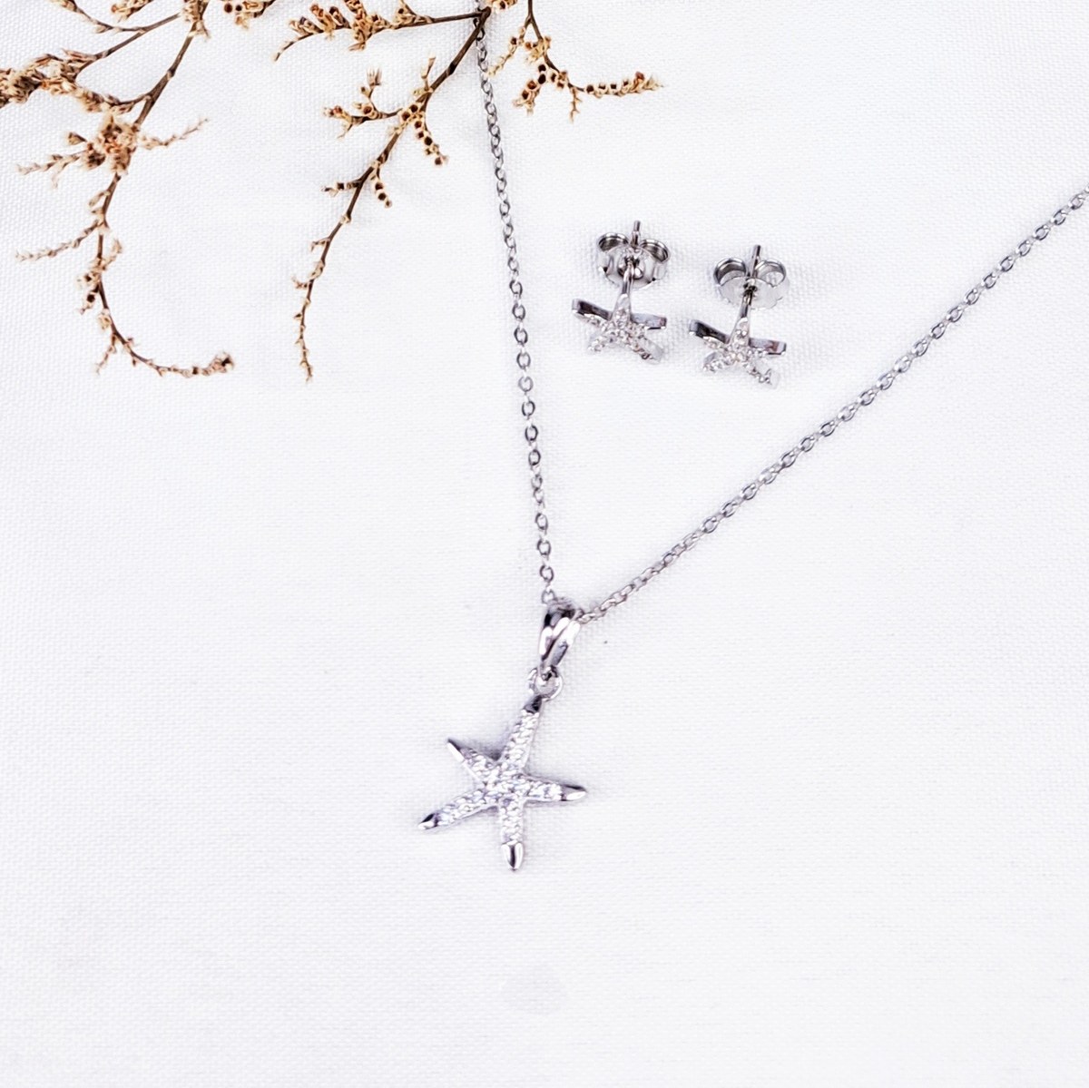 نیمست ستاره ای نقره ایتالیا925 کد 11782