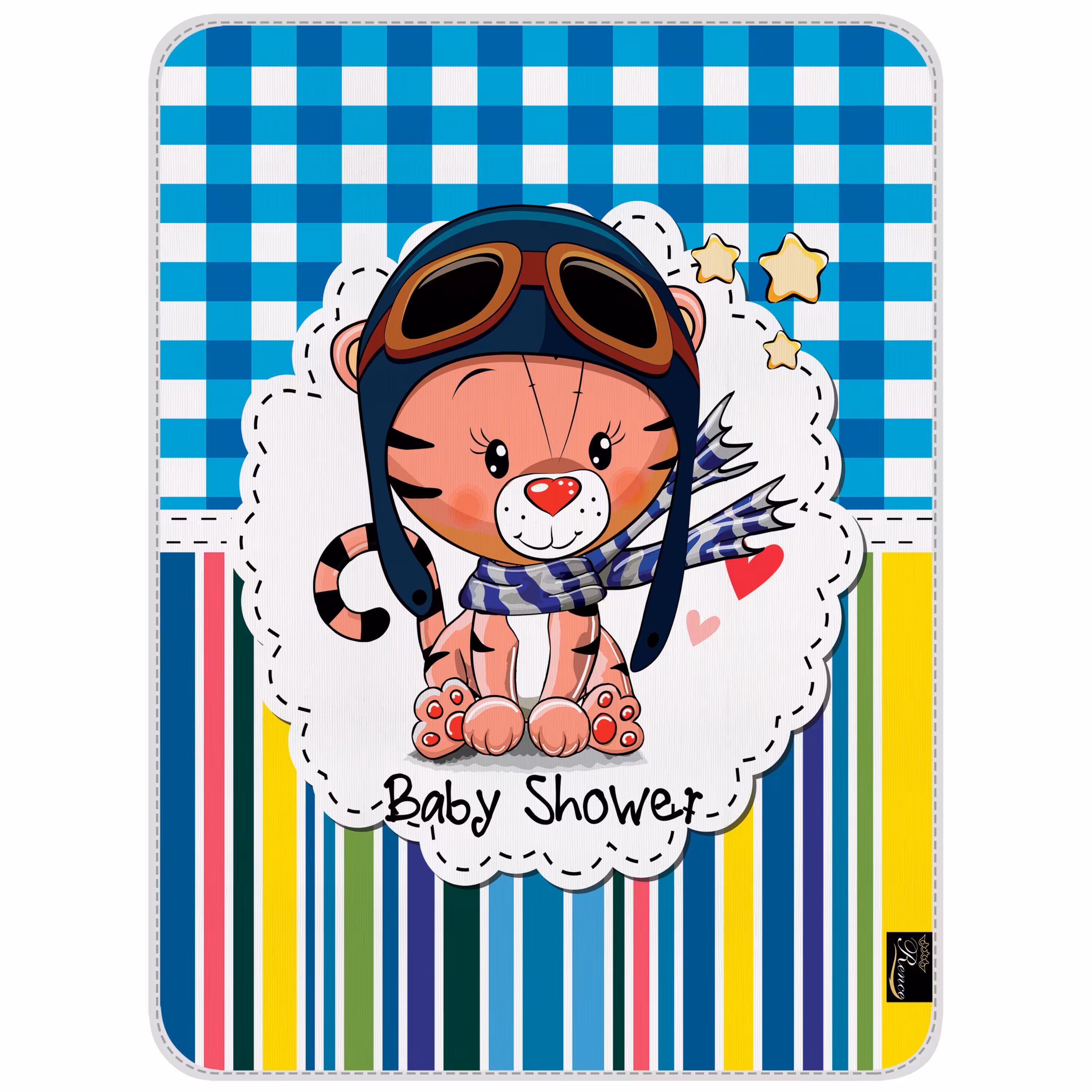 زیر انداز ضد آب تک نفره نوزاد سایز 55 در 75 مدل E1-621 شرکت رنس