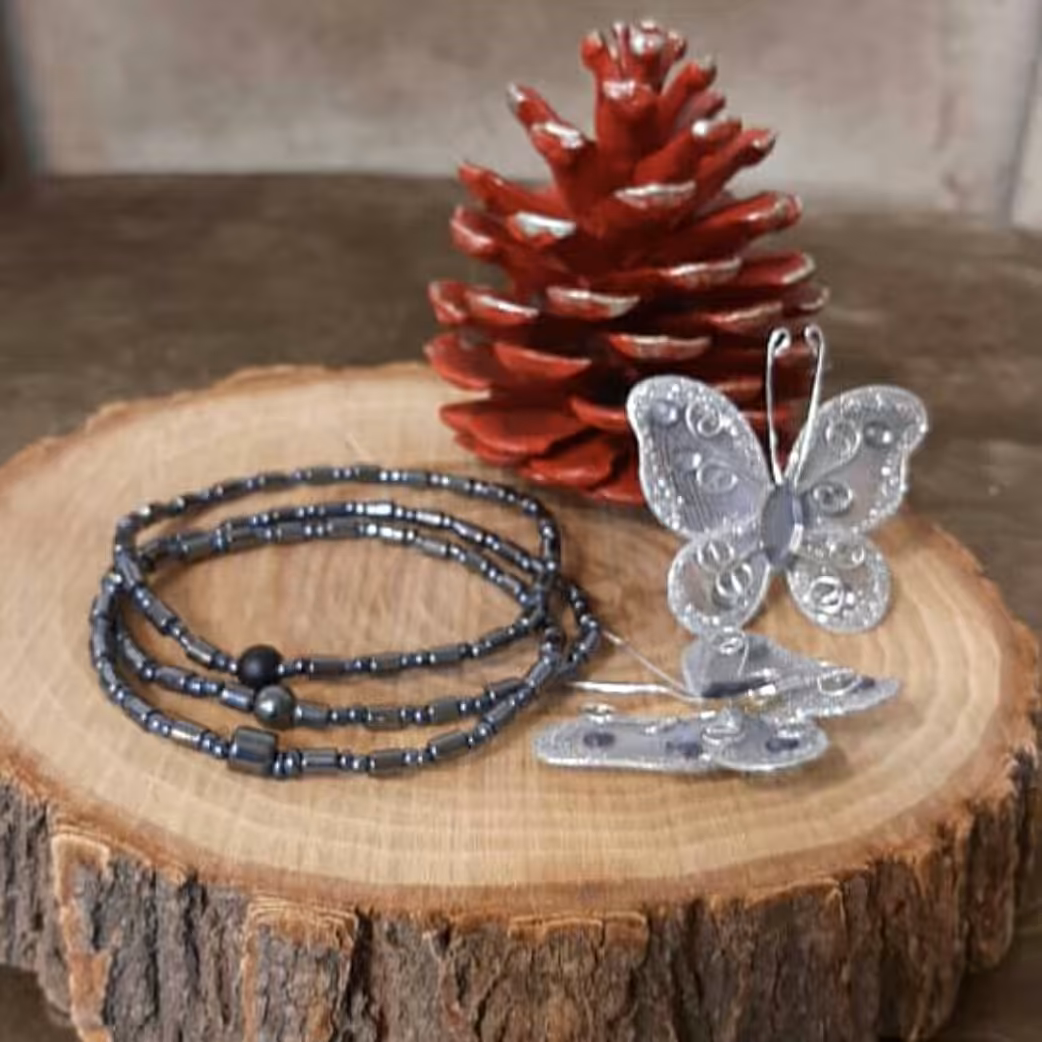 دستبند سنگی حدید سربی