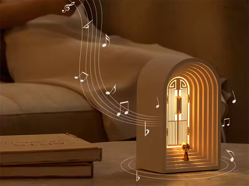 چراغ خواب رومیزی موزیکال شارژی Nordic desktop table lamp retro