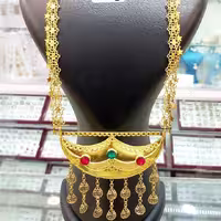 گردنبند نقره ماهک، ابکاری طلا