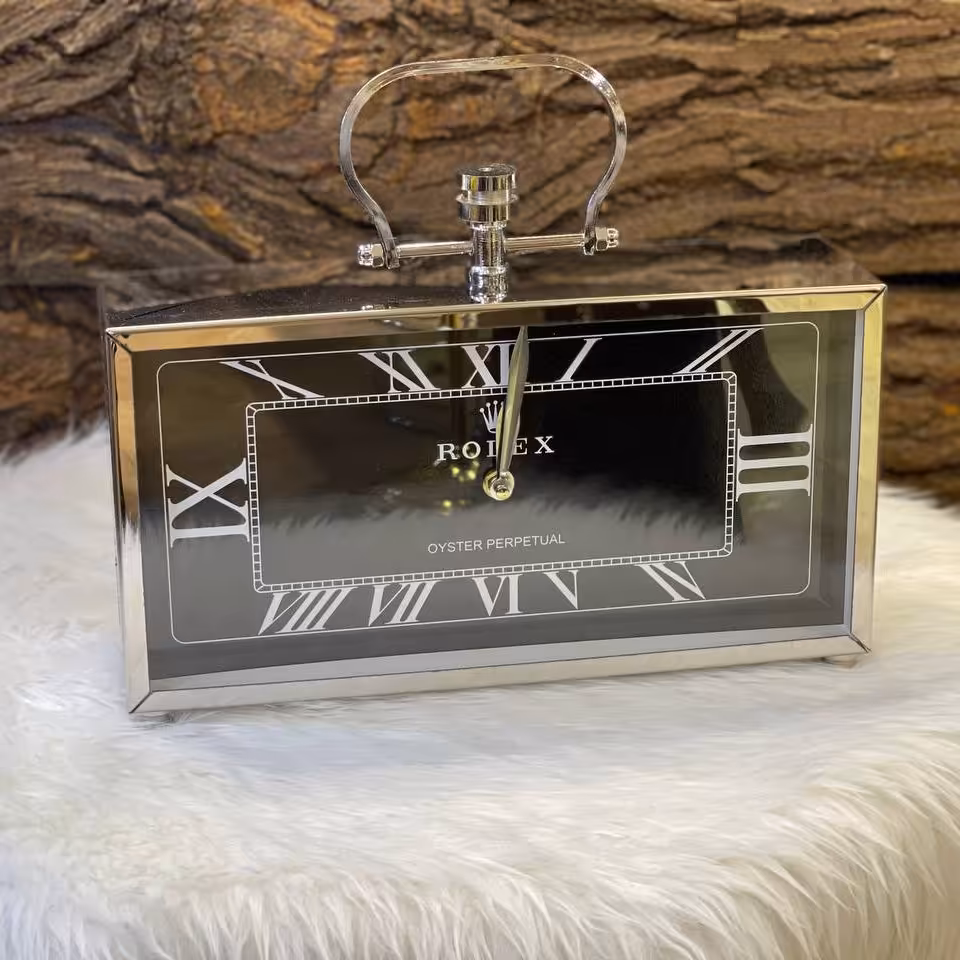 ساعت رومیزی خوابیده استیل (نگیر)