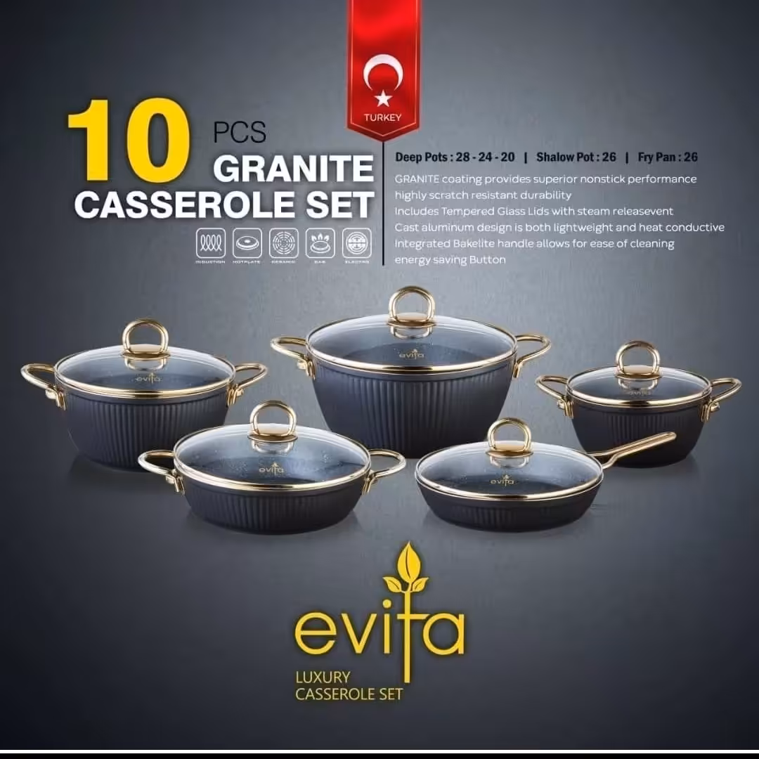سرویس قابلمه   10 پارچه evita
