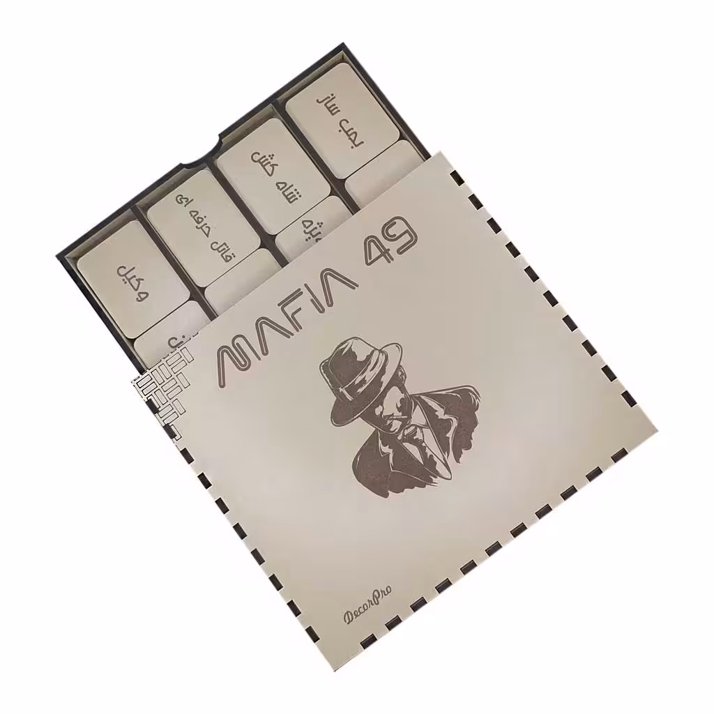 بازی فکری مافیا مدل مافیا 49 چوبی با 49 نقش رنگ کرم