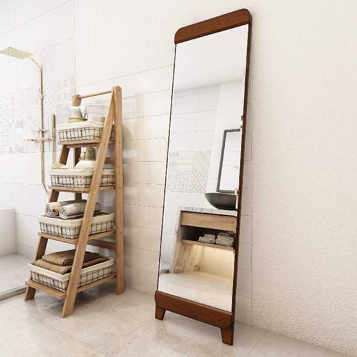 آیینه ایستاده چوبین نورا مدل MIR-01 (هزینه ارسال بر عهده ی مشتری و پس کرایه)