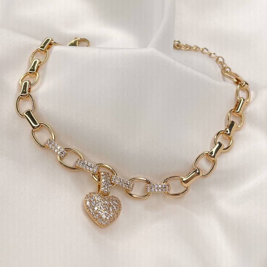 دستبند نگین دار  طرح طلا.کد250280378.جنس ژوپینگ آبکاری آبطلا.رنگ ثابت