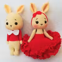 بافتنی عروس و دوماد خرگوش