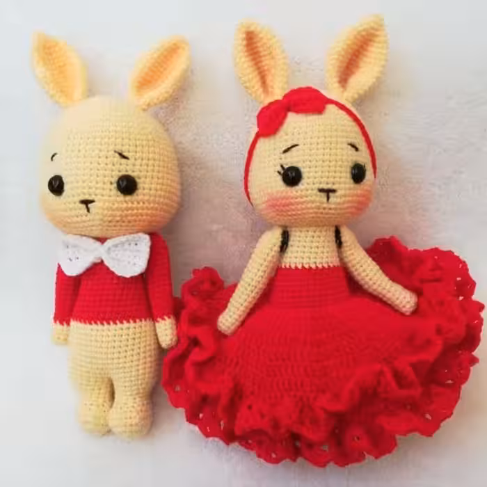 بافتنی عروس و دوماد خرگوش