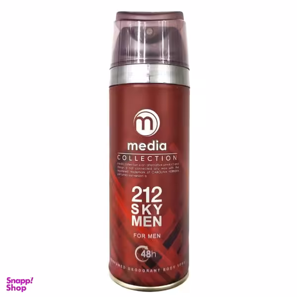 اسپری بدن مردانه مدیا مدل 212 sky men حجم 200 میلی لیتر