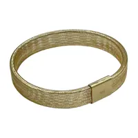 دستبند طلای 18 عیار مدل کشی پهن 8mm زرد