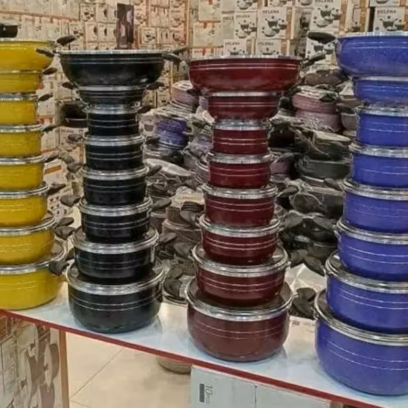 سرویس قابلمه 14پارچه هلنا  کف زنبوری 