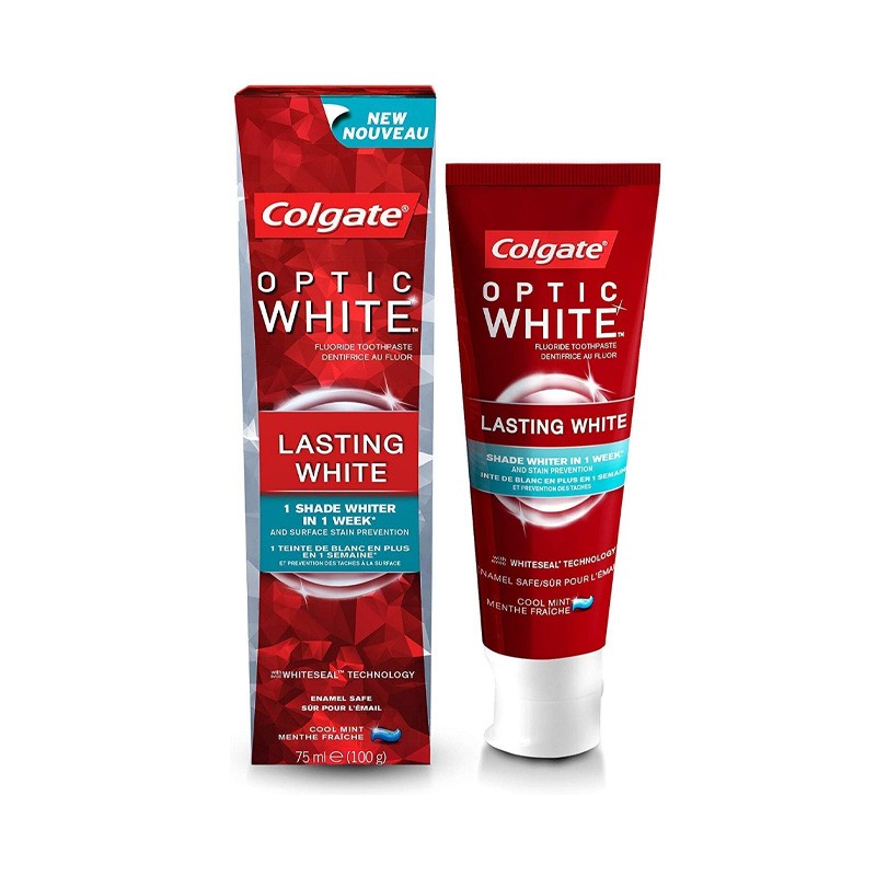 خمیر دندان سری Optic White مدل Lasting White کلگیت 75 میل