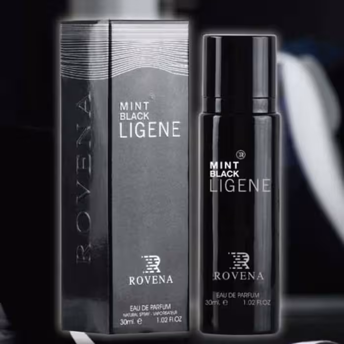 ادکلن روونا Rovena Mint Black Ligene حجم 30 میل ( مونت بلانک لجند )
