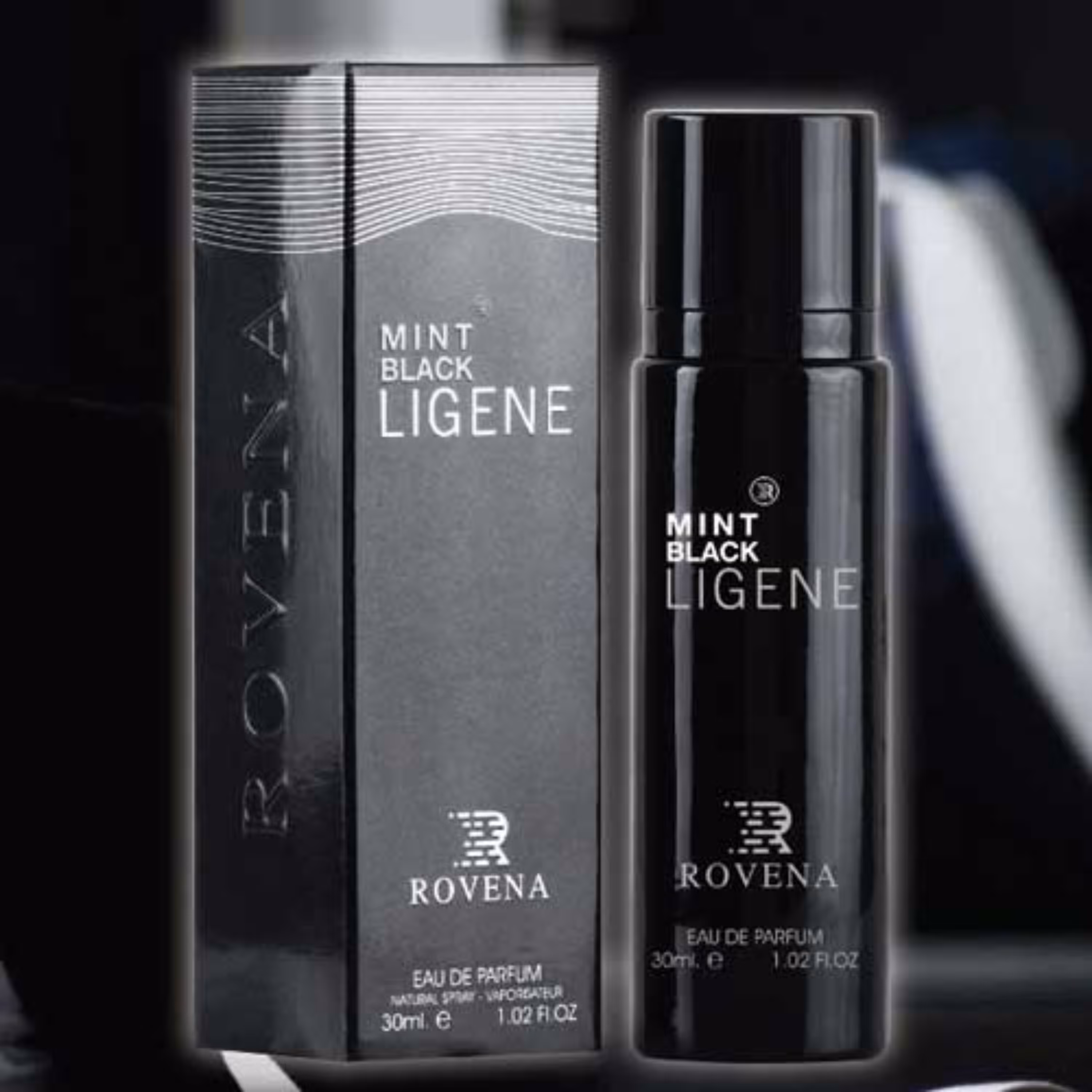 ادکلن روونا Rovena Mint Black Ligene حجم 30 میل ( مونت بلانک لجند )