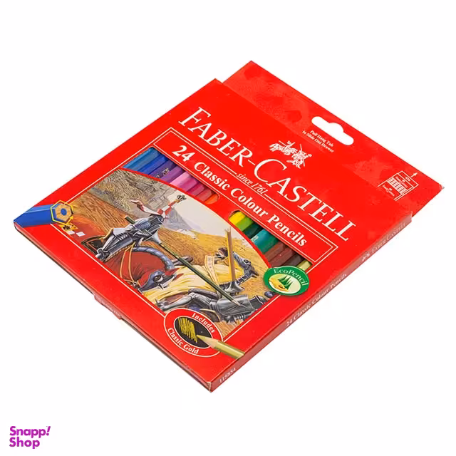 مداد رنگی 24 رنگ فابرکاستل (Faber-Castell) رنگ قرمز