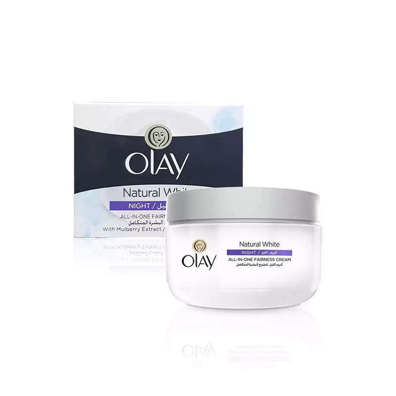 کرم اولای نچرال وایت شب روشن کننده Olay Natural White All in One Night Fairness Cream • خوش آرا