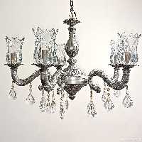 لوستر 5 شاخه مدل آناهیتا رنگ نقره ای 